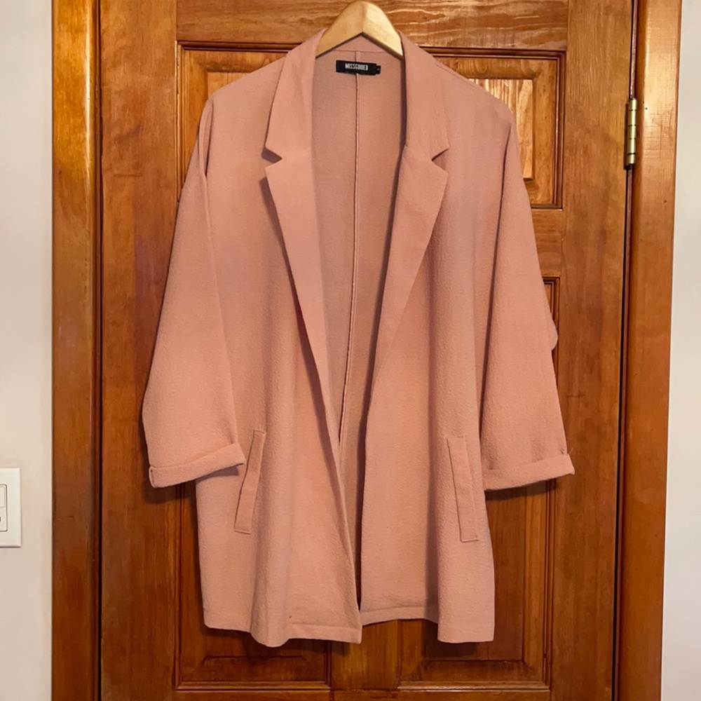 Missguided Pink Duster Blazer